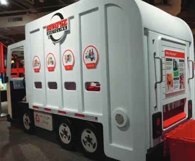 Rumpke Truck In Museum Exhibit In Cincinnati Ohio