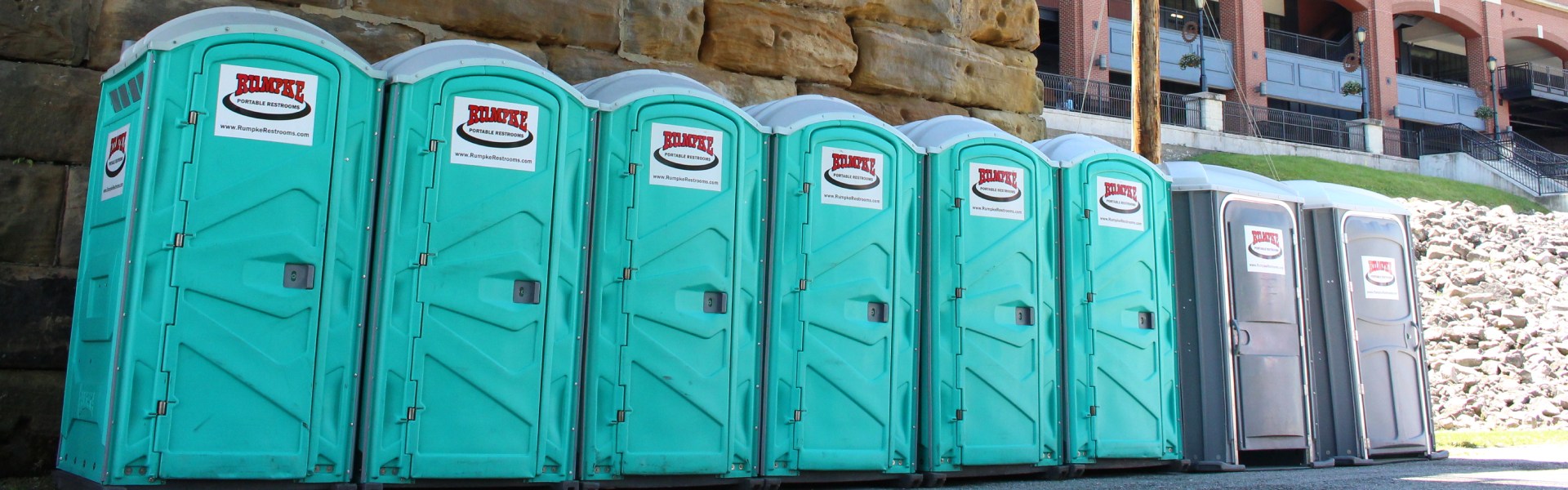 Eight Rumpke Portable Restroom Rentals