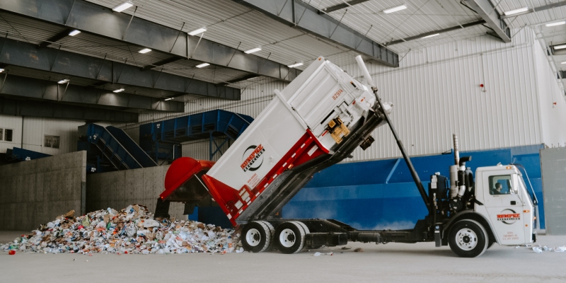 Recyclables Dropped Off At Rumpke Material Recycling Facility