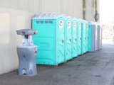 Rumpke Portable Wash Station And Eight Porta Pottys At Event